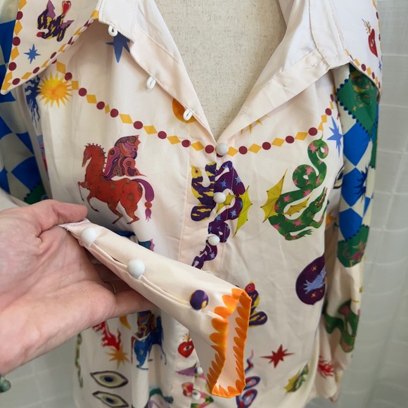 Artistically Chic Boho Print Top - Picture 7 of 8